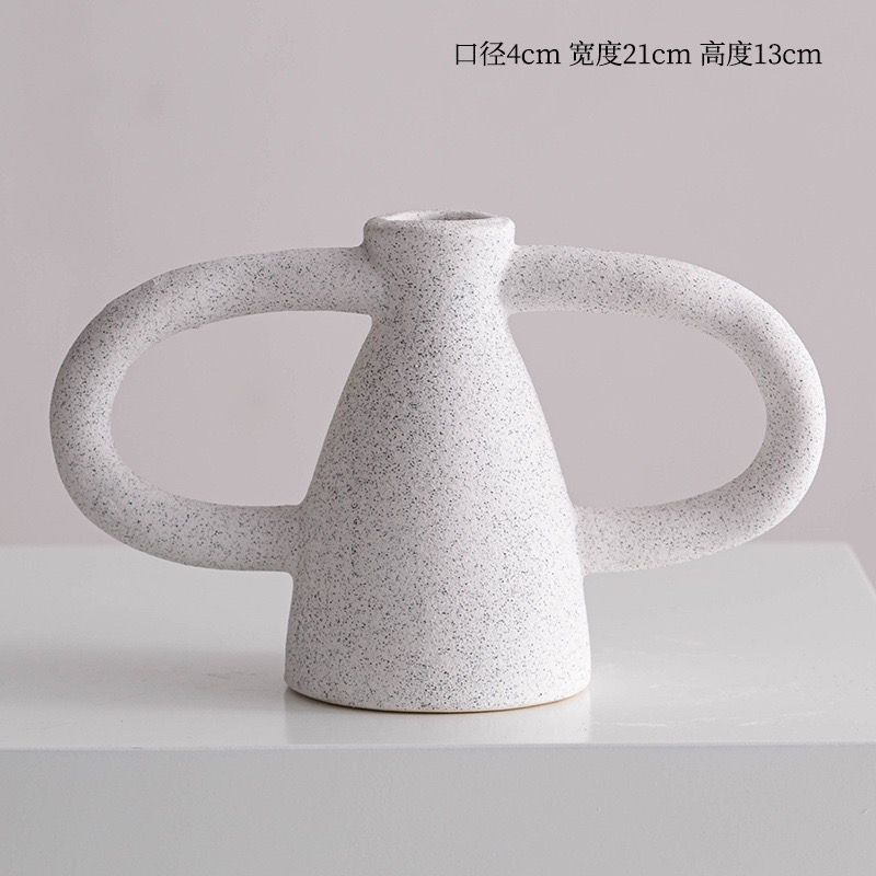 Creative Amphora Special-shaped Vase Living Room Dining Table Decoration Simple Art Cutout Ceramic Vase Flower Home Decoration