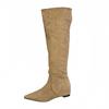 2025 new Maillard boots women's thin brown small inner height increase knee high stacking boots