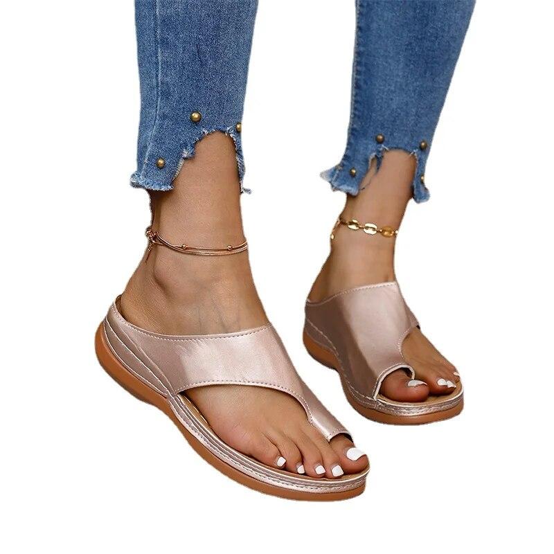 Frauen Clip Toe Flip-Flops Schuhe Hausschuhe Frauen Keile Plattform Sandalen Mode Lässig Strand Kleid Rutschen