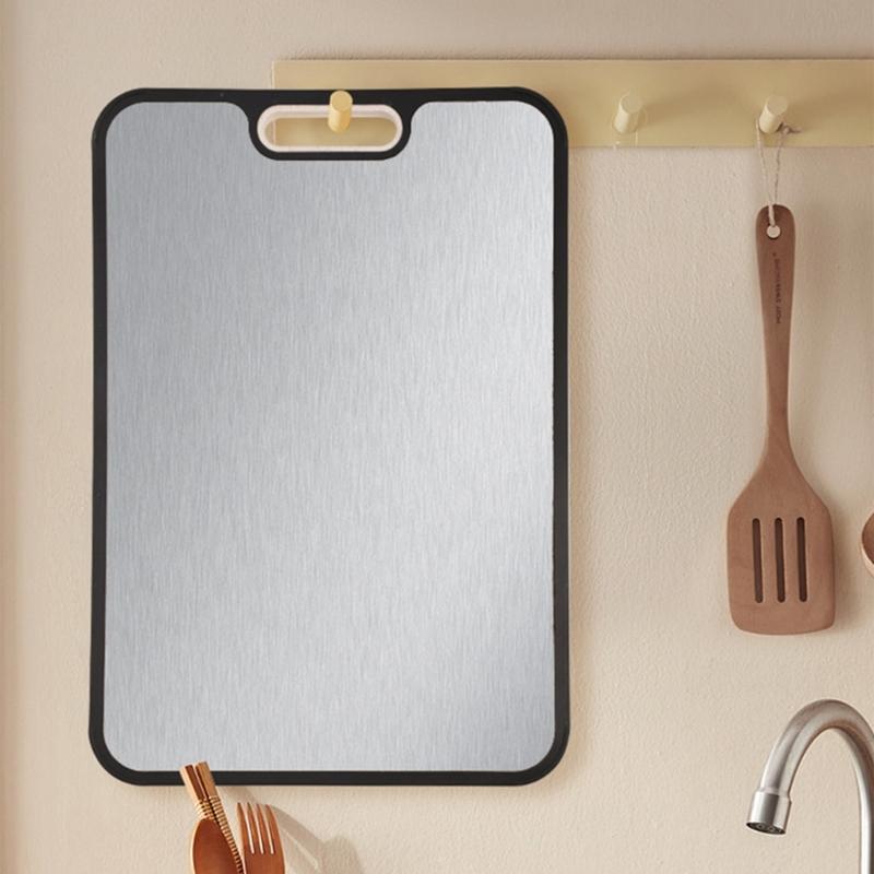 Titaniums Chopping Board With Natural Wheat Straw Surfaces Double Side Kitchen Cutting Board For Safe Food Preparation