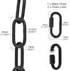 Adjustable Metal Pendant Chandelier Chain with Detachable Link 6 feet Industrial Light Fixture Chain Easy to Install