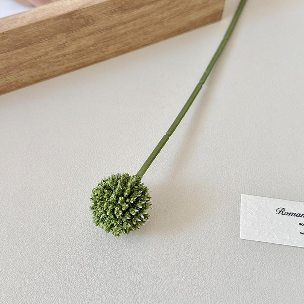 5pcs Flower Arrangements Artificial Chrysanthemum Ball Mini Dandelion Flower  Wedding Decor зелёный