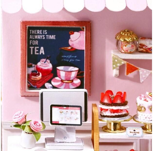 Casa delle bambole miniatura Habarri Pasticceria Dolci Caffè Cocktail
