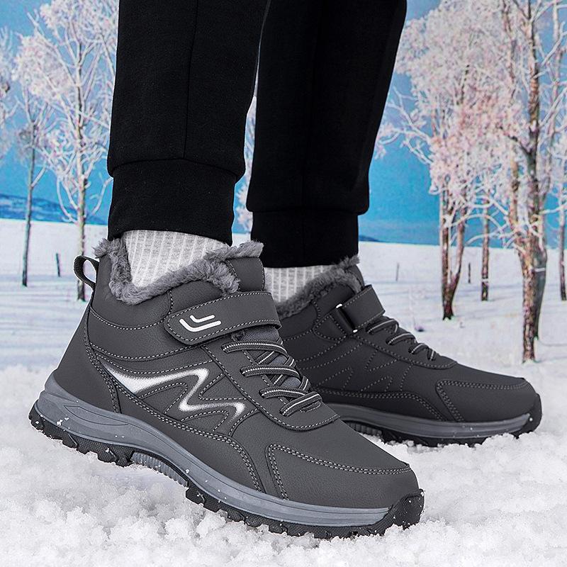 Elderly shoes 2025 winter women's shoes large cotton shoes velvet warm middle-aged and elderly walking shoes snow boots sports mother shoes