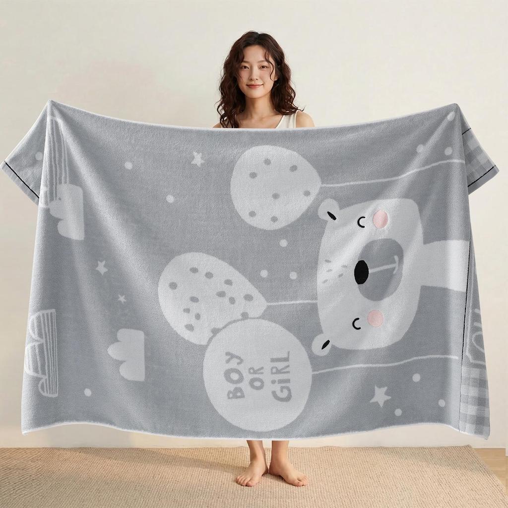 100% Cotton Cartoon Beach Towels - Extra Large, Thick & Absorbent, Suitable for Children, Maternity & Baby Use