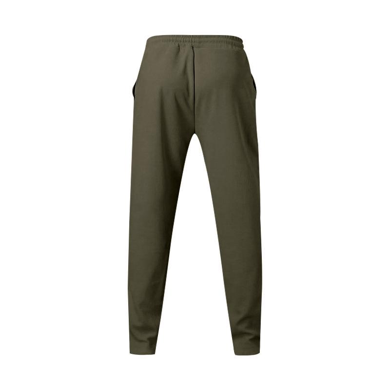 2024 Men's Waffle Casual Pants: Trendy Toothpick Stripe, Comfortable Straight-Fit for Spring & Autumn