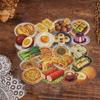 50PCS Transparent Chinese Food Sticker Pack - Waterproof PET for Scrapbooking, Guitar & Notebook Decor RecordingYourLife Store