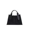Lucky Pleats Canvas Tote S Black_Black