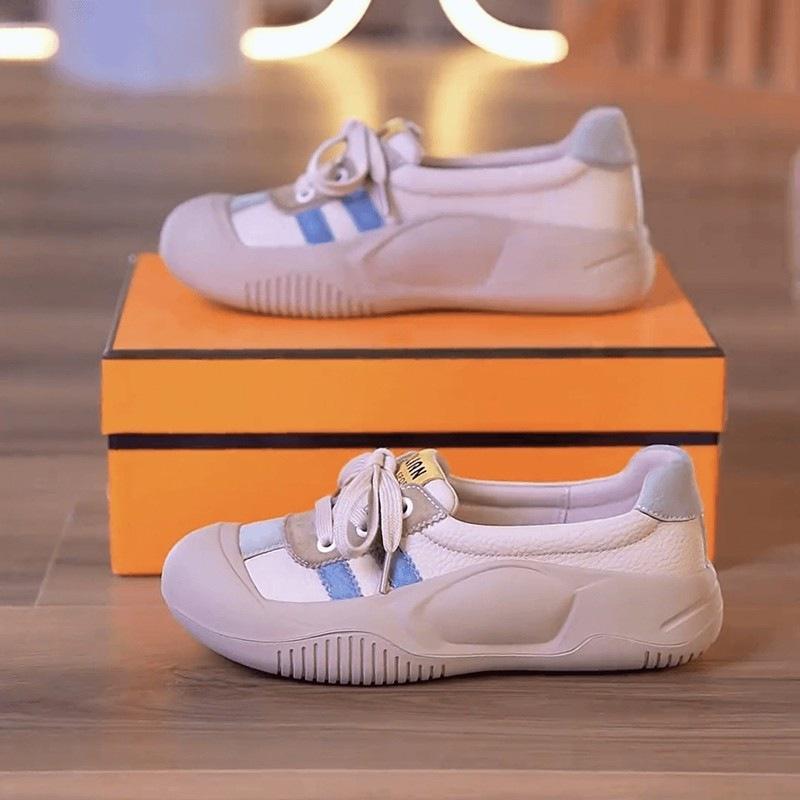 Popular sports shoes women's 2025 autumn new breathable women's shoes thick-soled shallow mouth versatile casual running dad shoes