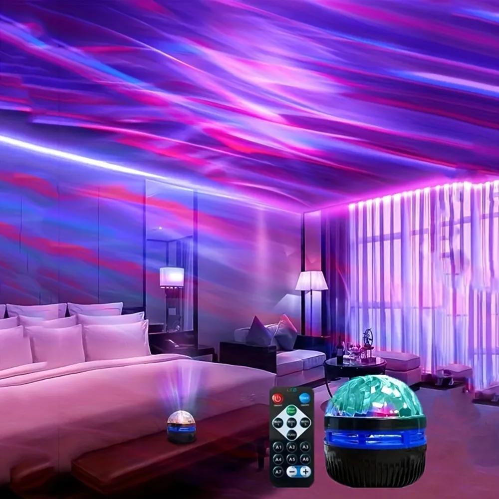 LED Galaxy Projector Night Light USB Rotating Magic Star Moon Lamp Remote Control Colorful Sky Light for Bedroom Kids Room Decor