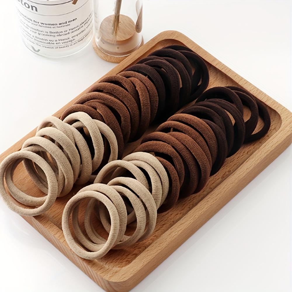 

50/100pcs Soft Elastic Hair Ties Hair Bands Decorative Hair Accessories Set For Baby Girls hoofdband kids hair accessories 4XL кофейный