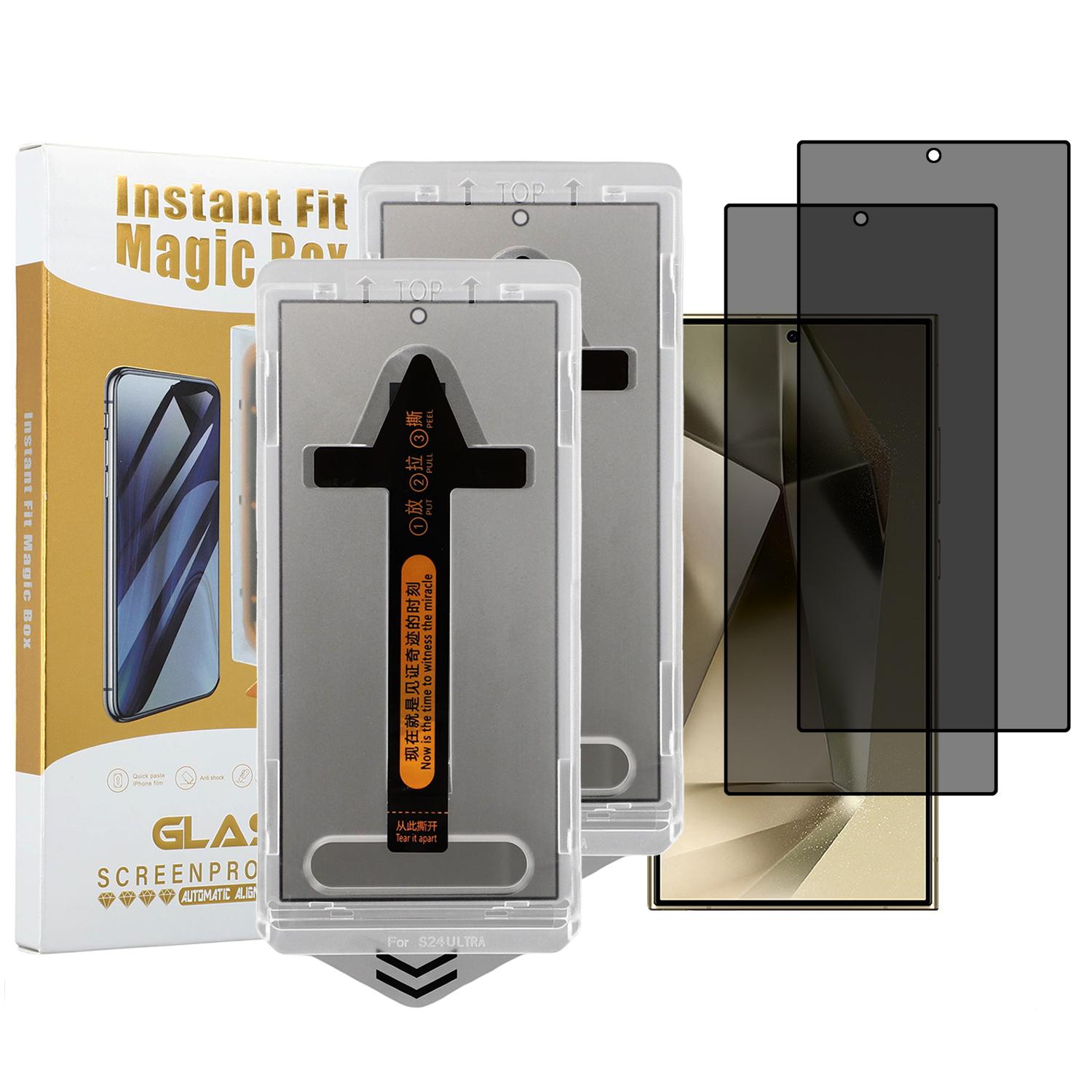 

2Pcs For Samsung Galaxy S24 Ultra Anti Spy High Aluminium Silicon Glass Screen Protector (Fingerprint Unlock) Type A