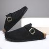 Fashion New Suede Leather Clogs for Men Clogs Soft Cork Footbed Mules Shoes Comfort Slippers Beach Sandals New Arrival Male Half Drag