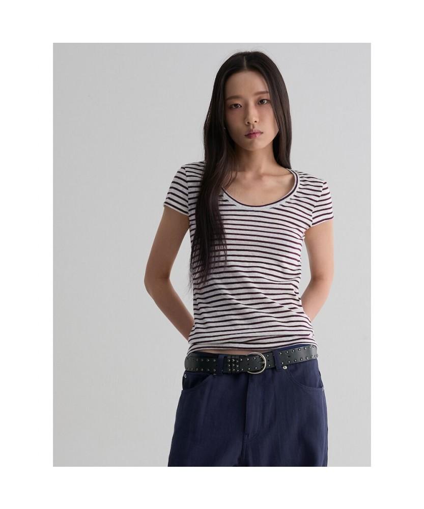 8SECONDS Striped T-Shirt Brown