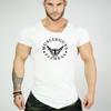 Muscleguys Muscle Mens  Letter Printed Gym Training Short Sleeves Men Clothings Gym Tshirts