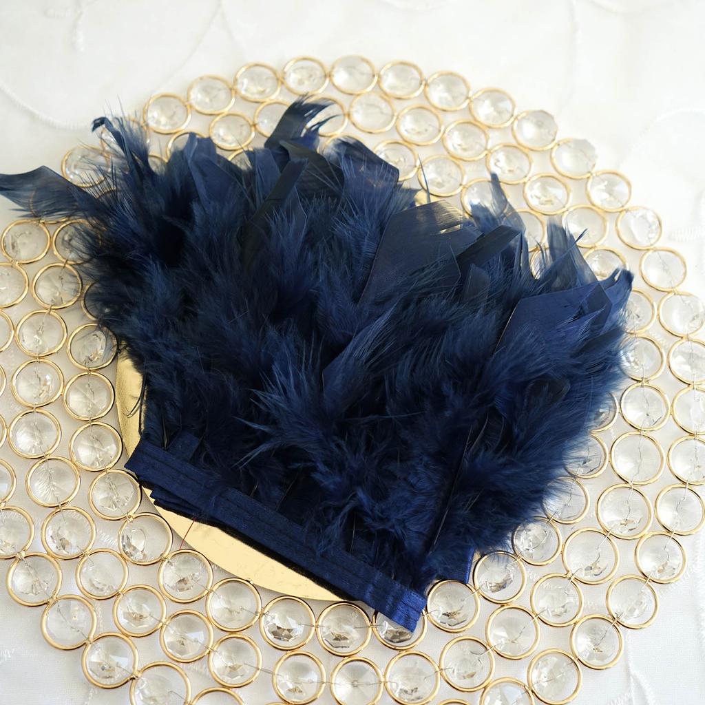 1Yard Natural Turkey Feathers Trim 10-15Cm Fluffy Feather Ribbon For Crafts Accessories Wedding Party Clothing Sewing Decoration