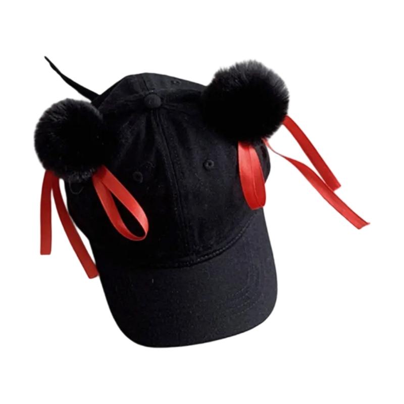 

China Movie Anime Double Bun Hat for Children Comfortable Cotton Duck Tongue Caps for Everyday and Outdoor Activity