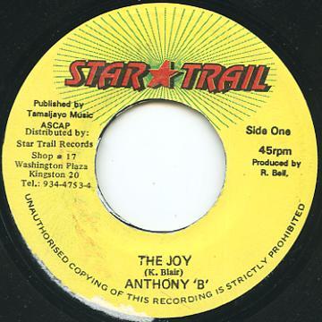 

7inch Record ANTHONY B - The Joy NONE Star Trail Jamaica Reggae, Ska & Dub Used