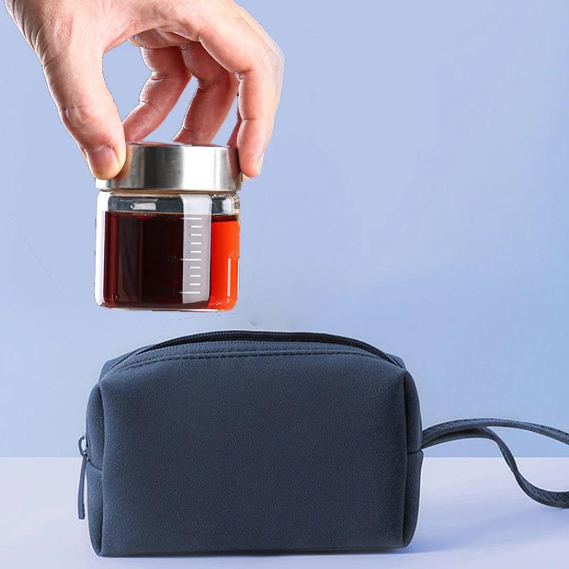 High Borosilicate Glass Bottle Coffee Cup Leak-proof Brewing Wine Bottle with Scale High Temperature Resistance Liquid Container