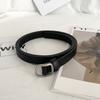 Fashion Luxury No-hole Belt For Women Waistband Buckle Pin Belt Jeans Decorative Female Dress Thin PU Leather Waist Strap