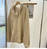 Women's Waffle Knit Hooded Zipper Cardigan - New Loose Slim Design for Autumn/Winter
