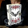 Vampire Bat Grimoire Journal – Gothic Roses Witchy Spell Book | Handmade Leather Book of Shadows