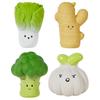 Squeaky Vegetable Dog Toy Broccoli Ginger Shape Dog Chew Toy Latex Interactive Puppy Teething Toy for Small Medium Dogs