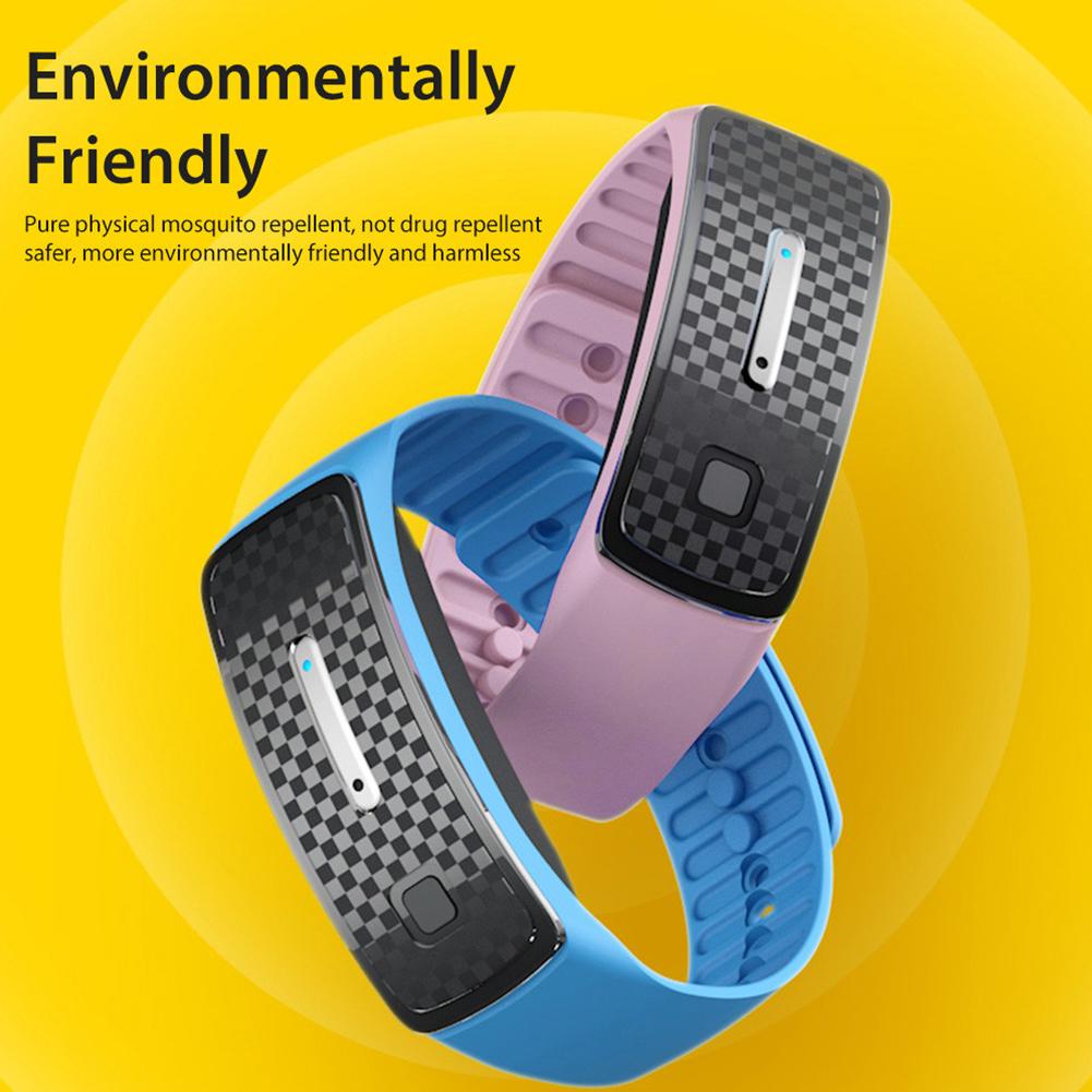 Ultrasonic Anti Mosquitoes Bite Wristband 3 Modes Kids Adult Repellents Watch Waterproof Rechargeable for Summer Indoor Outdoor