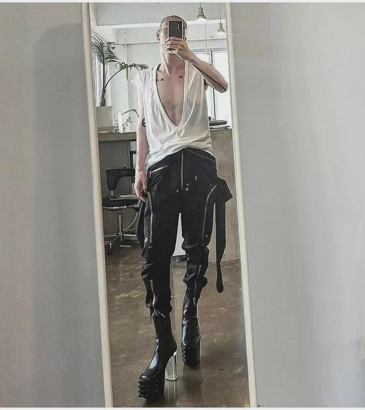 SUBHUMAN Men's Spring/Summer Dark Knitted V-Neck Sleeveless Tank Vest - Couple's Style