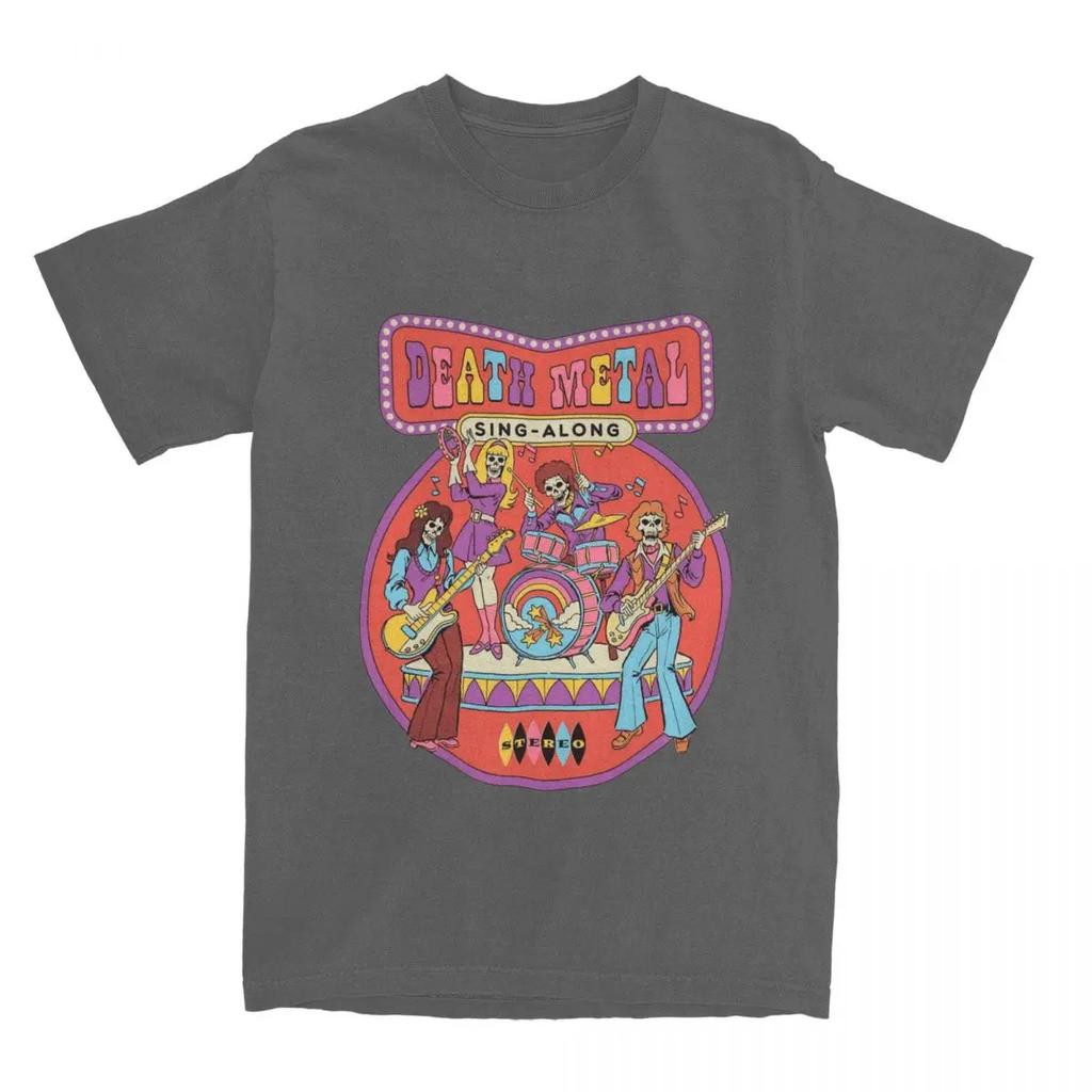 Real Death Metal Skull Band T Shirt Apparel Men Women's  Horror Skeleton Humor Art Tee Shirt Short Sleeve Clothes