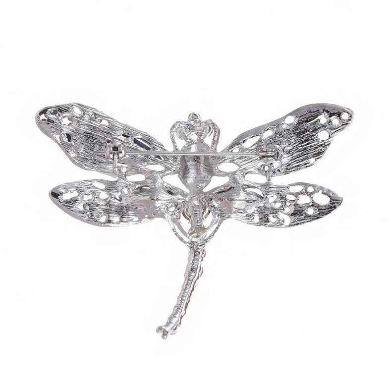 Women Vintage Corsage Brooch Pins Retro Big Dragonfly Animal Brooch Scarf Buckle