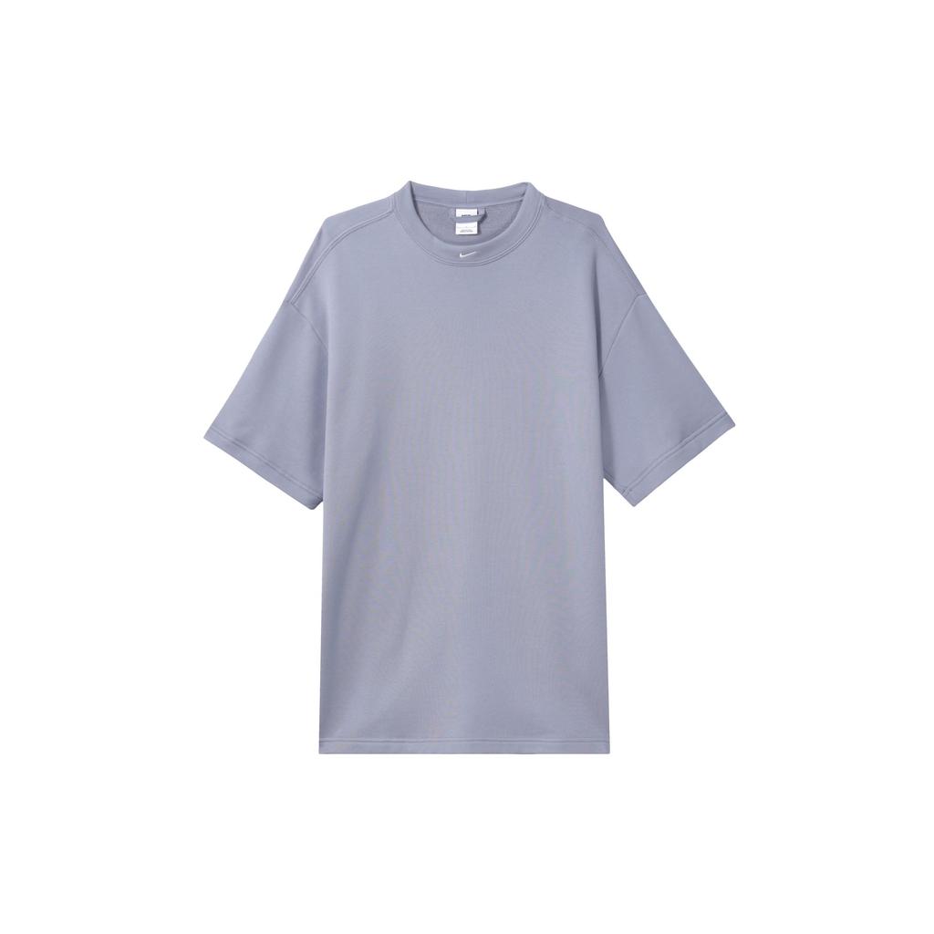Nike Solid Crew Neck Pullover Short Sleeve T-Shirt Men Tops Bright-Steel-Blue DX0188-493