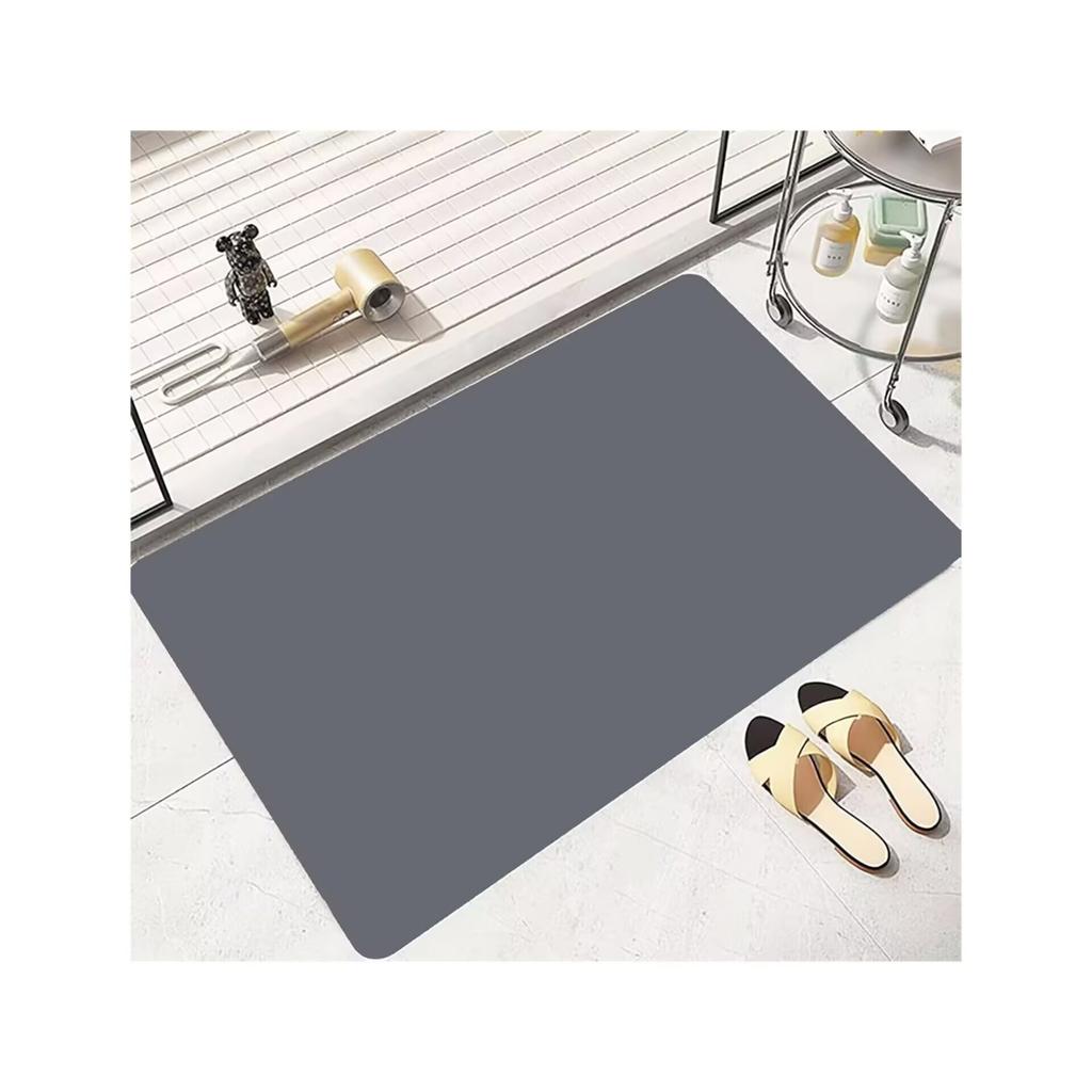 Simple Solid Color Mat Bathroom Toilet Wear-resistant Mat Toilet Slip-resistant Moisture-wicking Mat Shower Room Door Mat