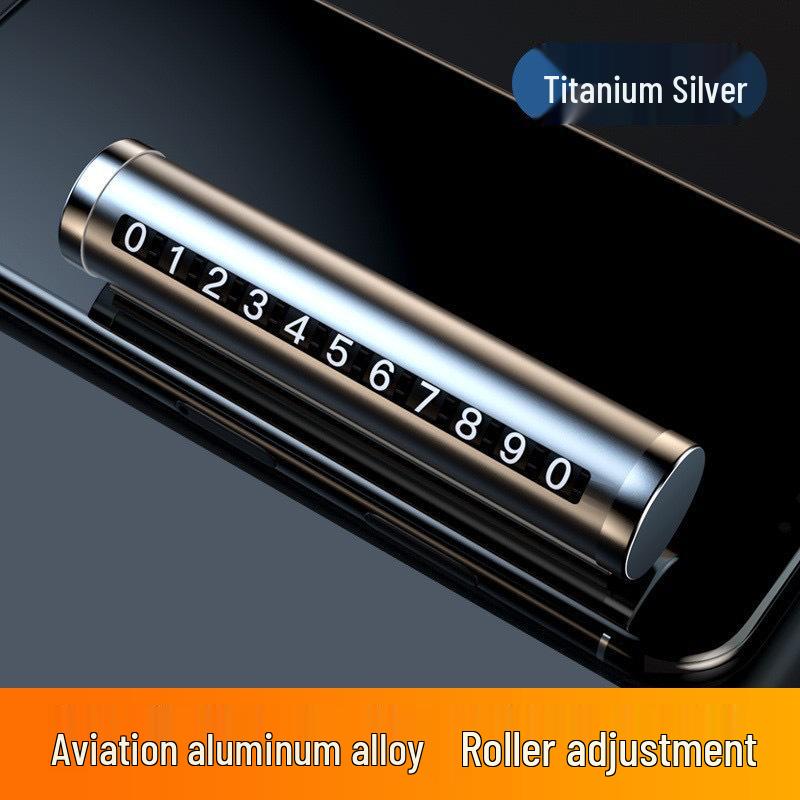 

Металлическая парковочная табличка премиум-класса для автомобиля с роликом для отображения номера телефона