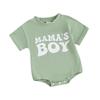 Infant Baby Boy Summer Jumpsuit Letter Print Round Neck Short Sleeve Romper Toddler T-Shirt Clothes
