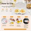 Food-Grade Plastic Microwave Egg Cookers, 10-Piece Set with Separate Compartments, Molded Form and Hinged Covers