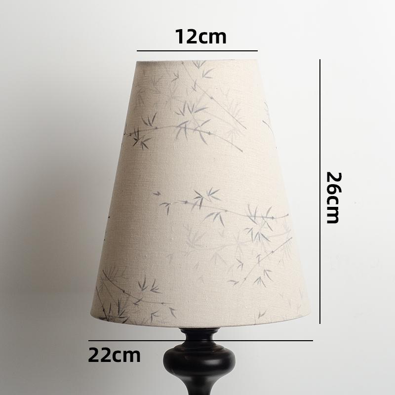 Retro Linen Fabric Floral Pattern Lampshades Pastoral Style Pleated Table Lampshade Bedroom Hotel Bedside Floor Lamp Cover