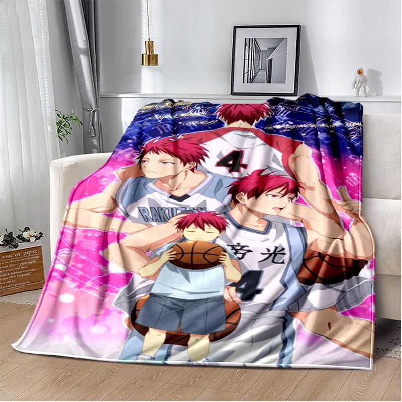 29 Style New Cartoon Kuroko Basketball Anime Flannel Blanket,Soft Throw Blanket for Home Bedroom Bed Sofa Travel Cover Kid Gift