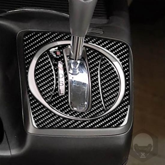 4Pcs For Honda Civic 8th 2006-2011 Carbon Fiber Auto Gear Shift Panel Cover Trim