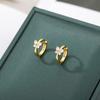 Zircon Butterfly Earrings For Women Fashion Piercing Zircon Woman Earring Cute Jewelry Stainless Steel Earrings For Gift