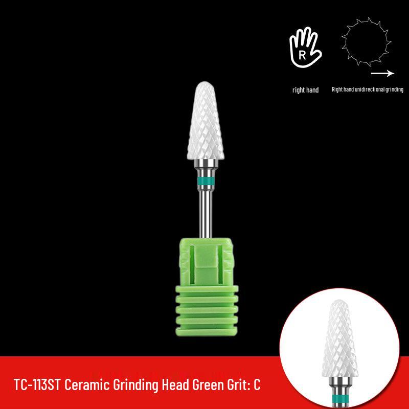 Single Bullet-Shaped Ceramic Nail Grinding Head 2.35