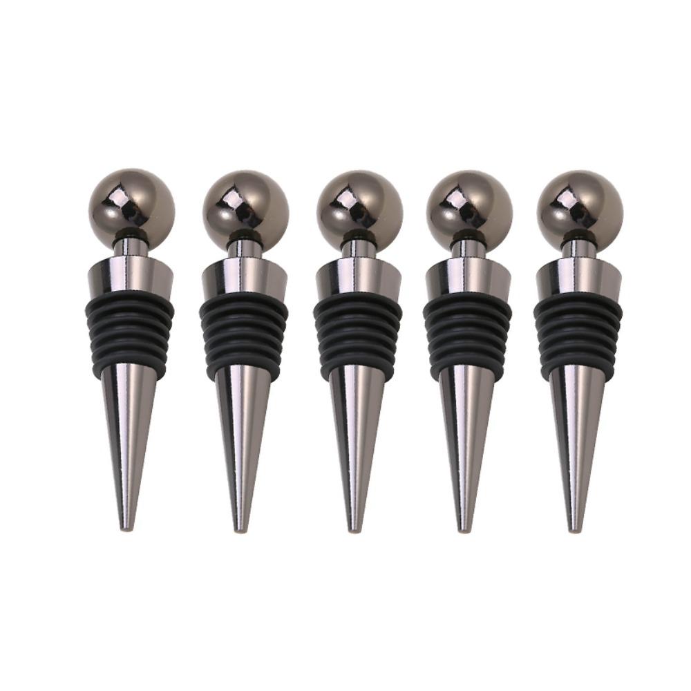 5Pcs Sealed Champagne Stopper Reusable Wine Storage Twist Cap Plug Portable Wine Stoppers  Pub