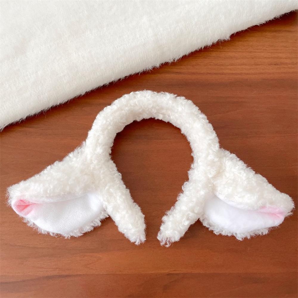New Red Velvet Rabbit Ears Headband Hair Hoop Cosplay Plush Hair Band Dress Up Hair Accessories New Year Costume Party Headdress