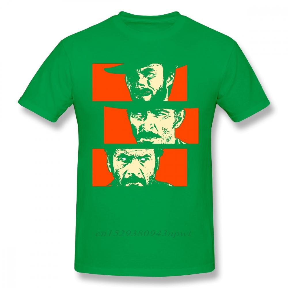 The Good the Bad and Ugly Blondie Angel Eyes Tuco Cowboy T Shirt Male Quality Il buono brutto cattivo Crewneck Tee shirt