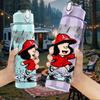 1PC Little Red Riding Hood Folk Cartoon 750ml Color Plastic Sports Water Bottle Leakproof Flip Straw Lid Suitable for Sports Office Home Use