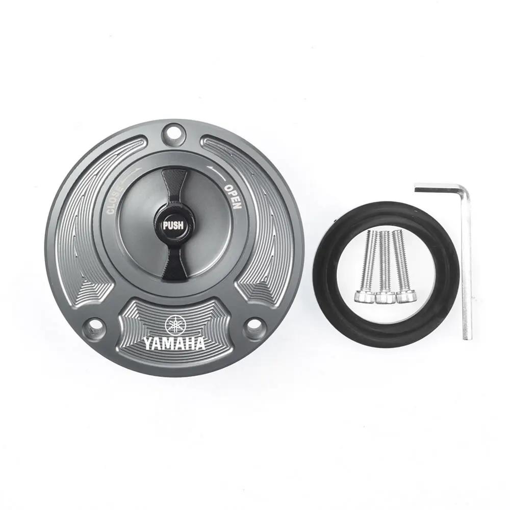 For Yamaha FZ6 FZ6R FZ1 R1 R6 R6S CNC Fuel Gas Tank Cap Cover Aluminum Keyless Motorcycle Accessories All years