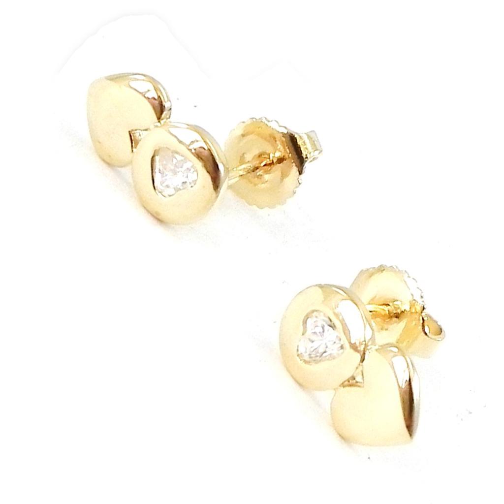 Altesse [I3164] - Gold Plated 'Love' Earrings
