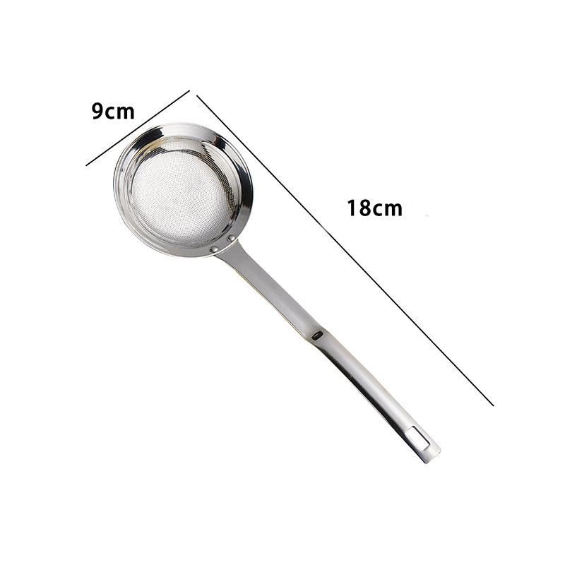 Multi-functional Hot Pot Fat Skimmer Spoon 304 Stainless Steel Fine Mesh Food Strainer for Skimming Grease and Foam