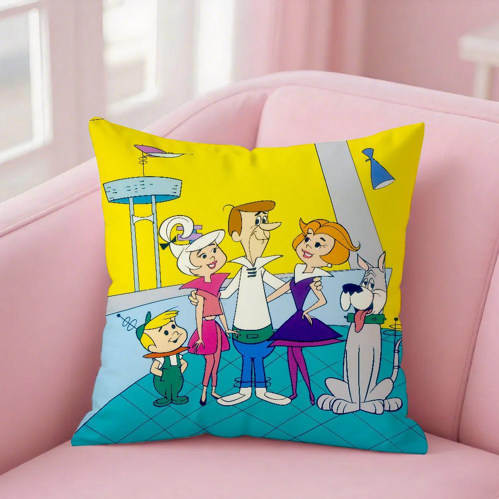 Cartoon The J-Jetsonss Pillow Case Square Double-Sided Printing Sofa Cushion Cover Bedroom Bedside Pillowcover