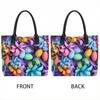  Easter Colorful Tote Bag Large Capacity Casual Handbag for Women Daily Use